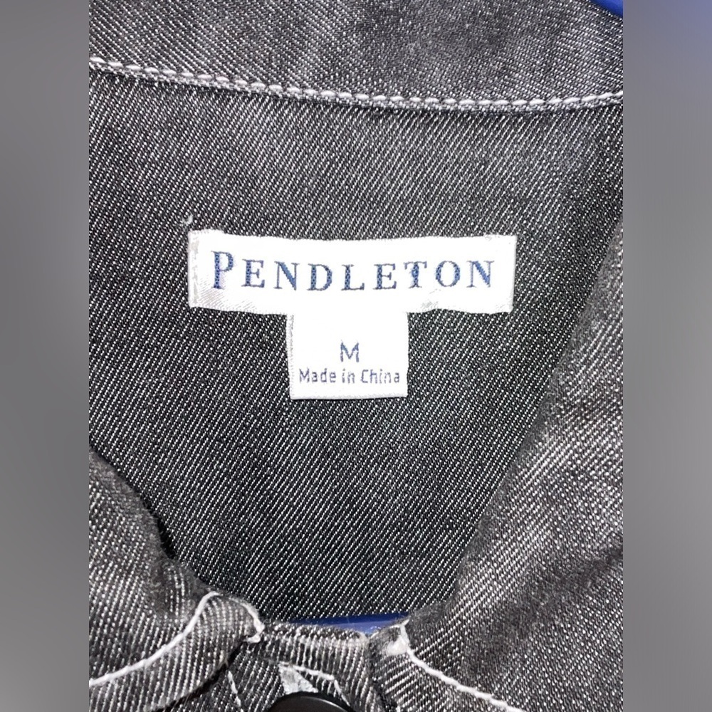 Pendleton Womens Button Down Black Denim Shirt / … - image 7